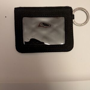 Vera Bradley Black ID Holder with Key Ring